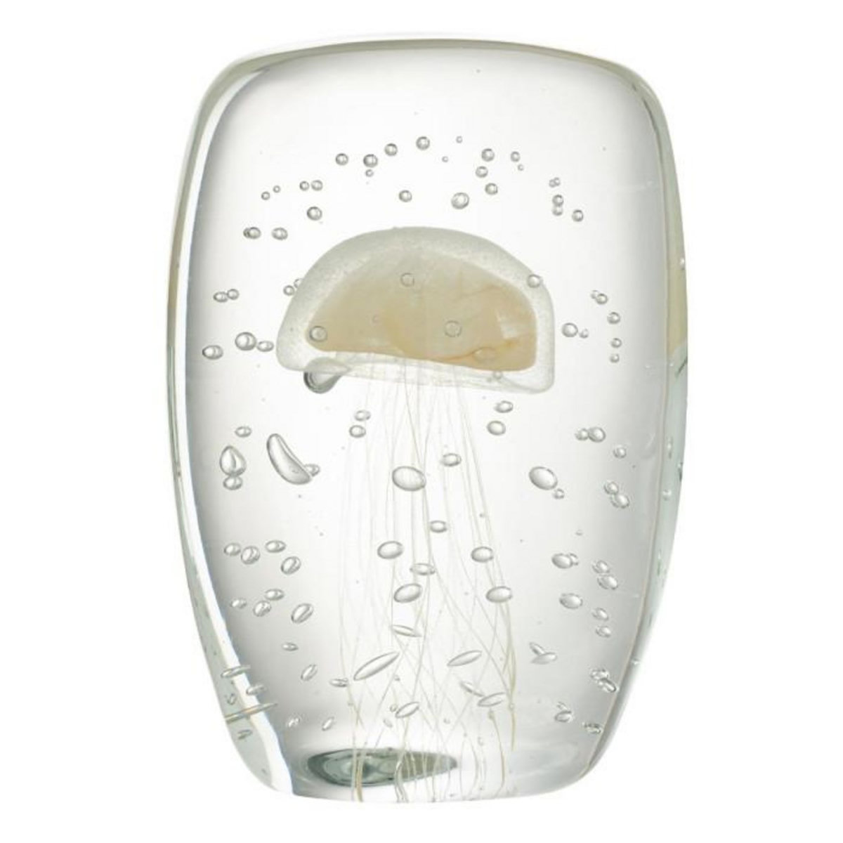 Paris Prix Presse-Papier en Verre Méduse  Calypso  15cm Beige