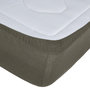 Voir la diapositive 4 : ATMOSPHERA Drap Housse bonnet 30 cm 100% Lin 160x200 cm - Vert Kaki