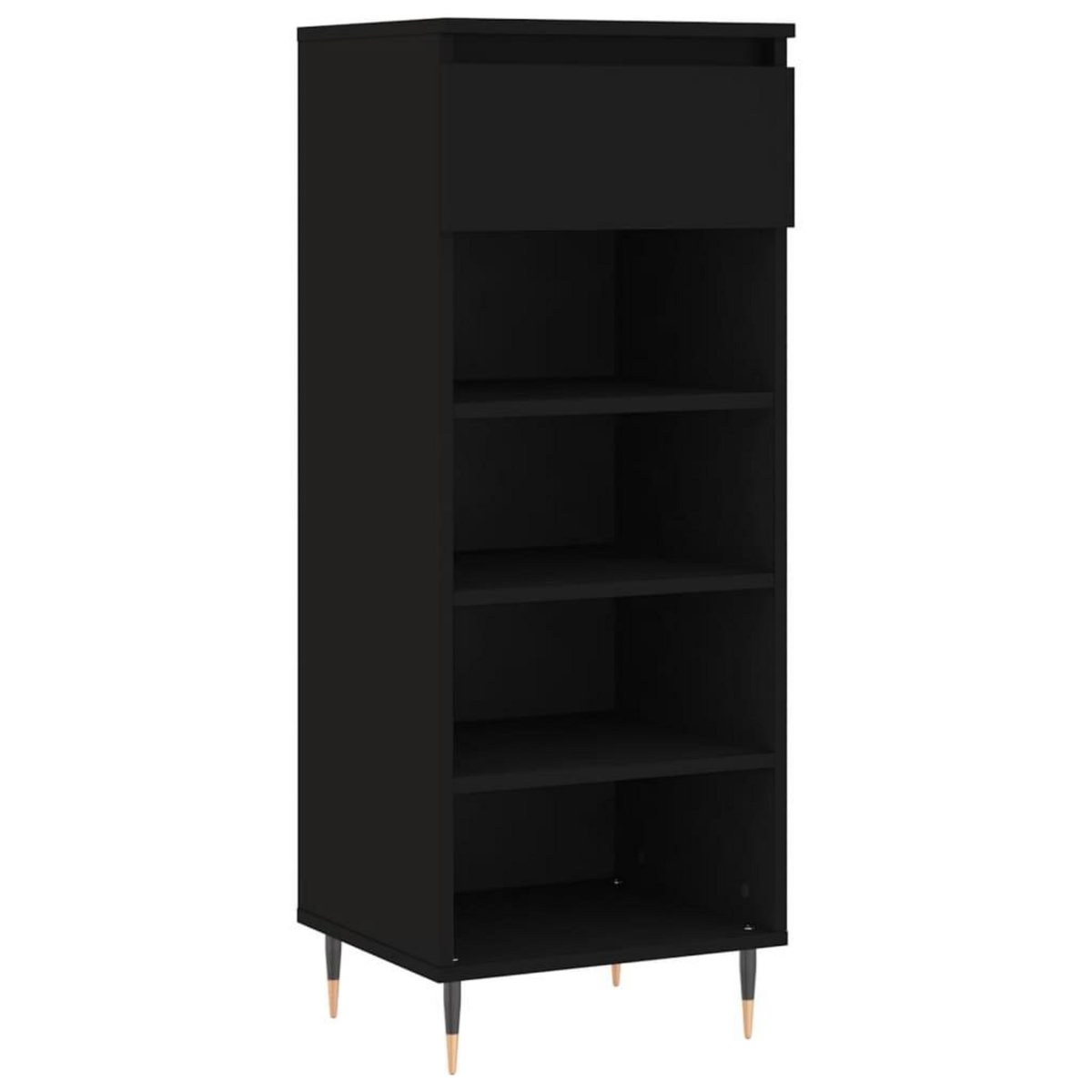 VIDAXL Armoire a chaussures Noir 40x36x105 cm Bois d'ingenierie