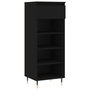Voir la diapositive 2 : VIDAXL Armoire a chaussures Noir 40x36x105 cm Bois d'ingenierie