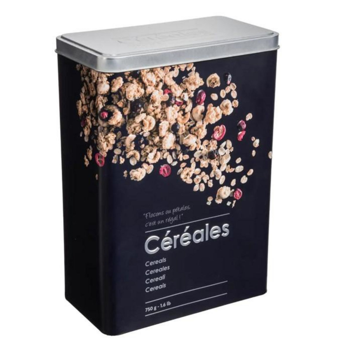 FIVE Boîte à Céréales  Relief II  24cm Noir