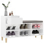 Voir la diapositive 5 : VIDAXL Armoire a chaussure Blanc brillant 102x36x60 cm Bois ingenierie
