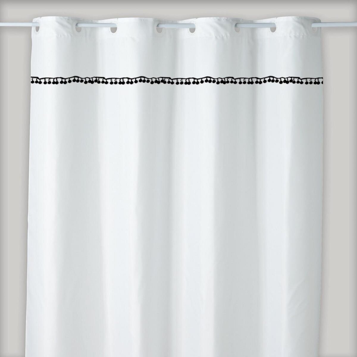 GUY LEVASSEUR Rideau de douche imprimé pompons en polyester POMPONS