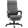 Voir la diapositive 1 : VINSETTO Chaise de bureau manager ergonomique inclinable réglable repose-pied rétractable tissu gris