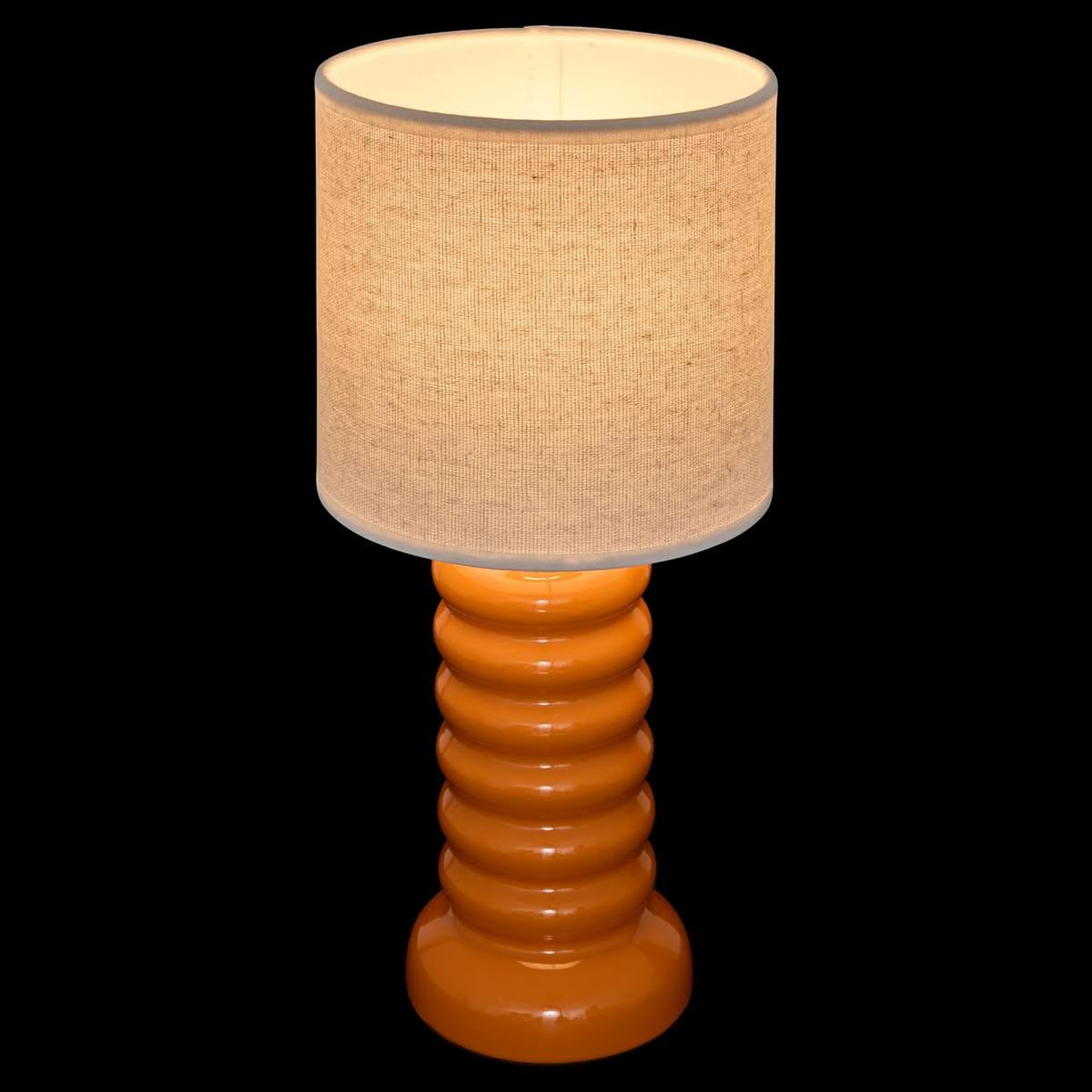 Voir la diapositive 2 : ATMOSPHERA Lampe à poser en céramique  vinas  33cm orange