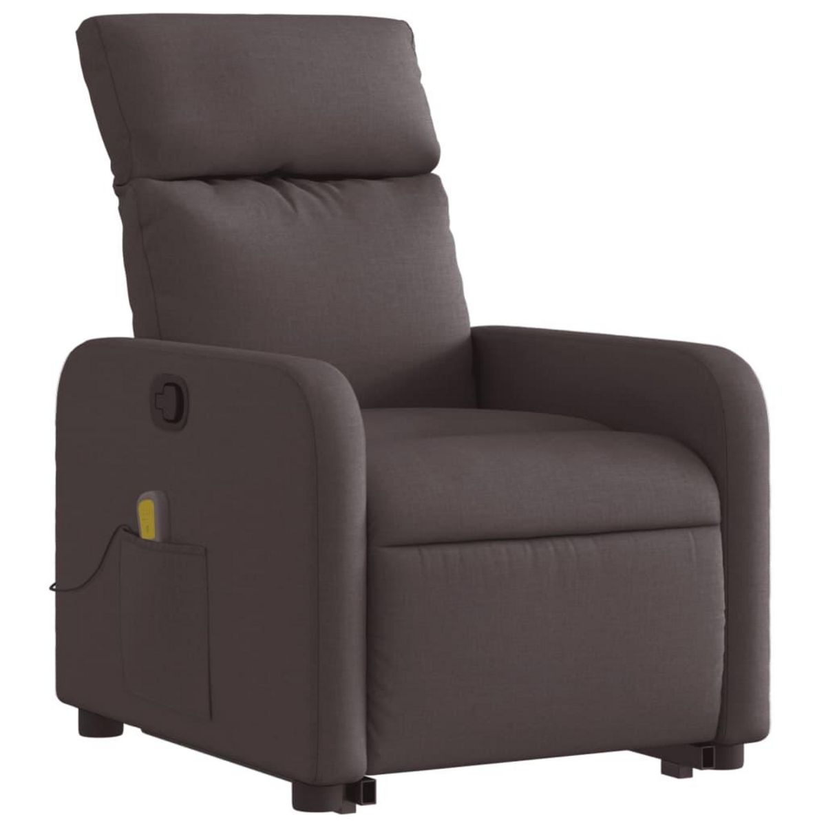 VIDAXL Fauteuil inclinable de massage Marron fonce Tissu