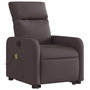 Voir la diapositive 4 : VIDAXL Fauteuil inclinable de massage Marron fonce Tissu