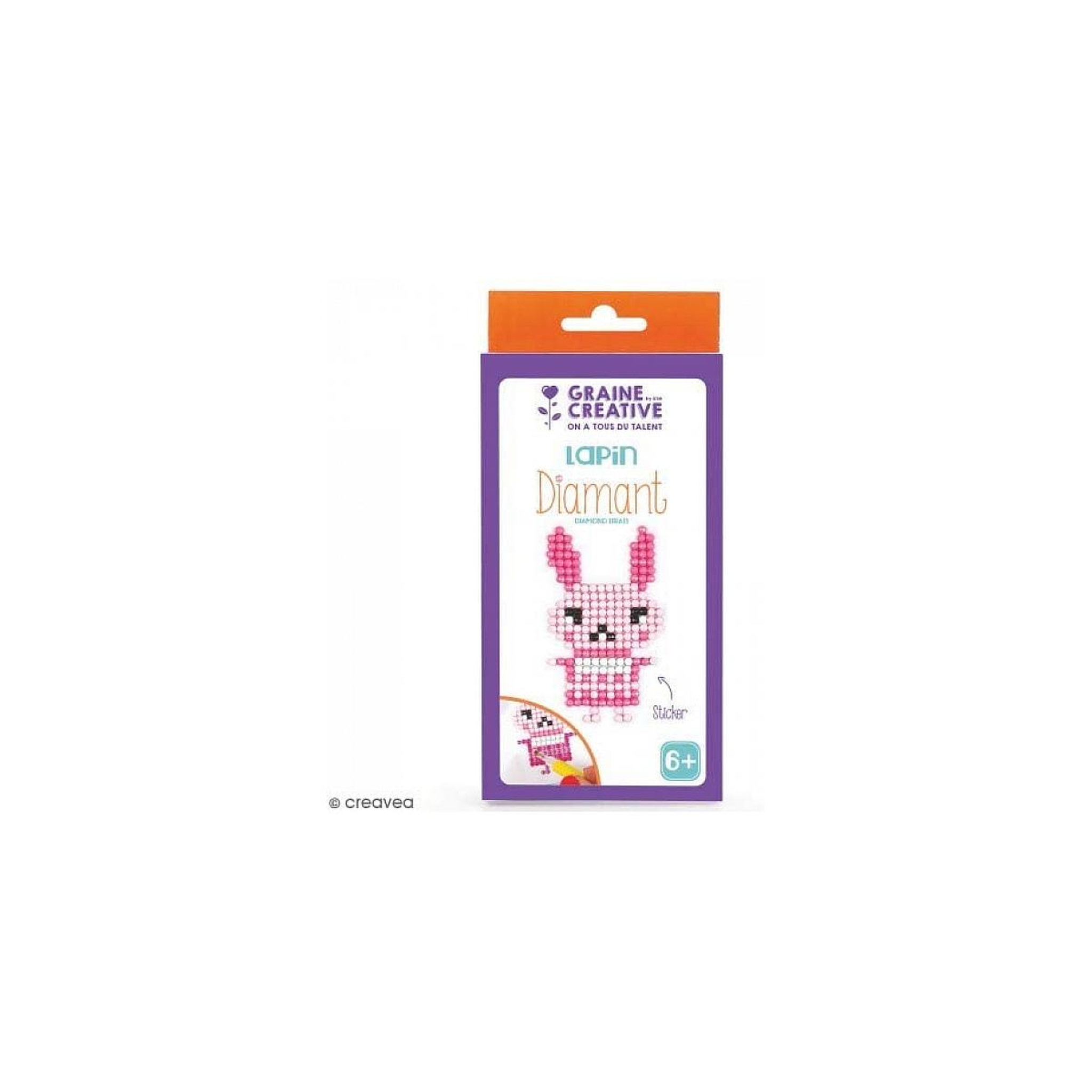 Graine créative Kit diamant mosaique lapin