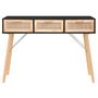 Voir la diapositive 3 : VIDAXL Table console Noir 105x30x75 cm Bois massif pin /rotin naturel