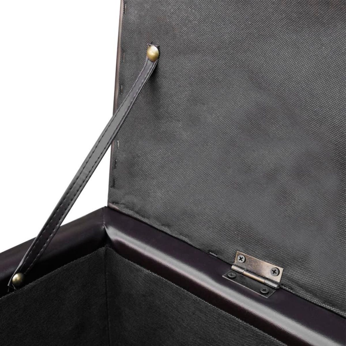 VIDAXL Banc long de rangement bois marron