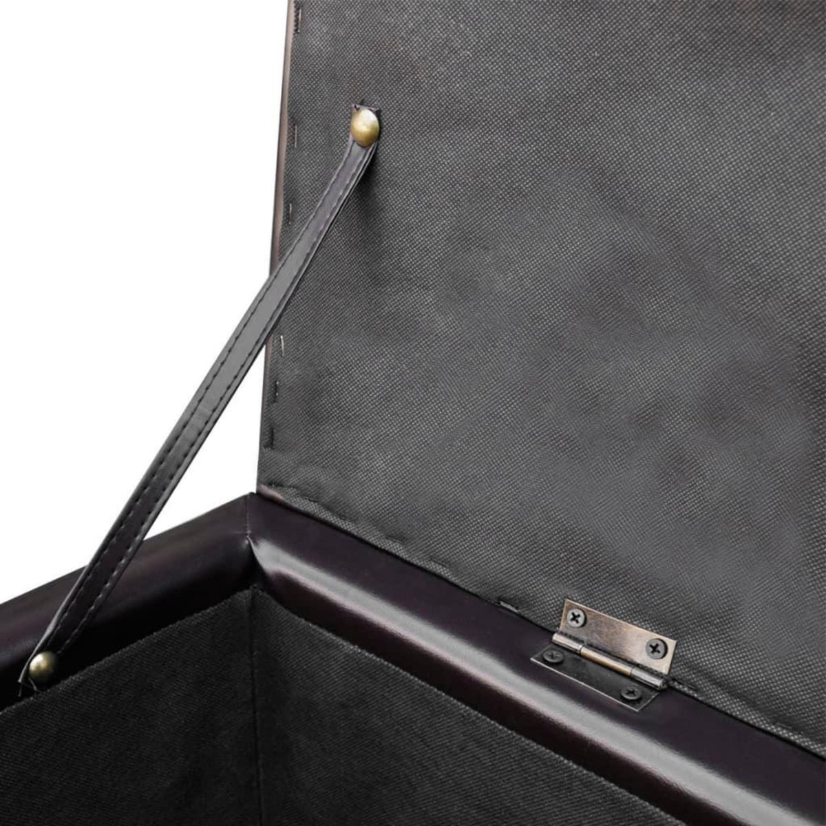 VIDAXL Banc long de rangement bois marron