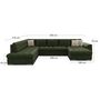 Voir la diapositive 6 : BEST MOBILIER Chuck - canapé panoramique xxl - convertible avec coffre - 7 places - gauche