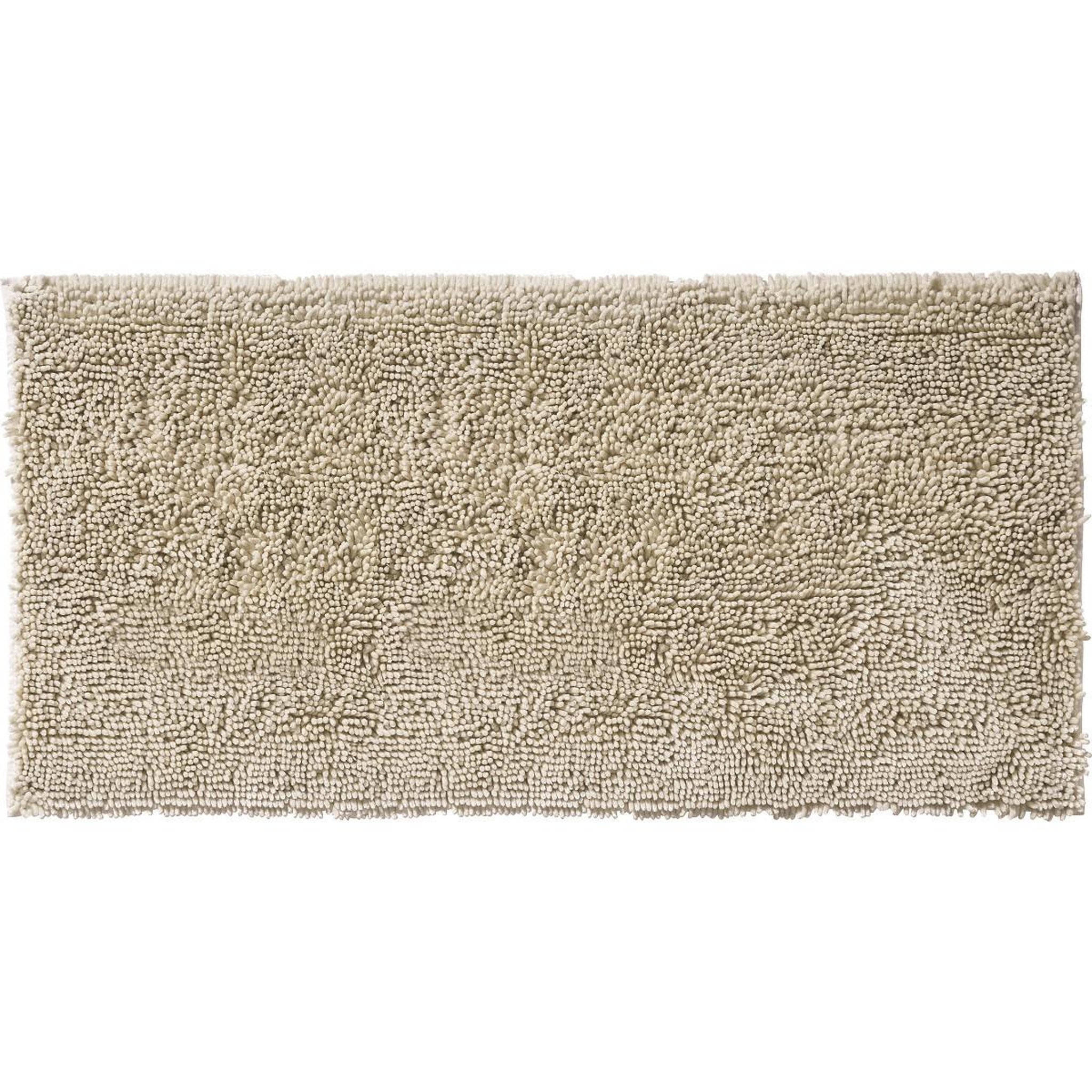 GUY LEVASSEUR Tapis de bain déco fil doré en polyester 60x120cm. Coloris disponibles : Vert, Blanc