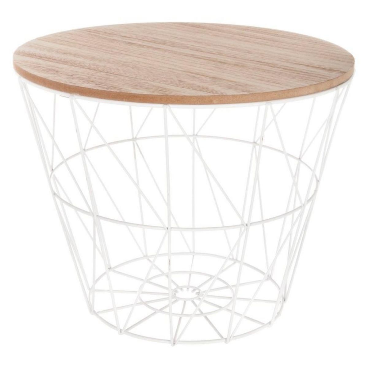 ATMOSPHERA Table à café métal Kumi blanc