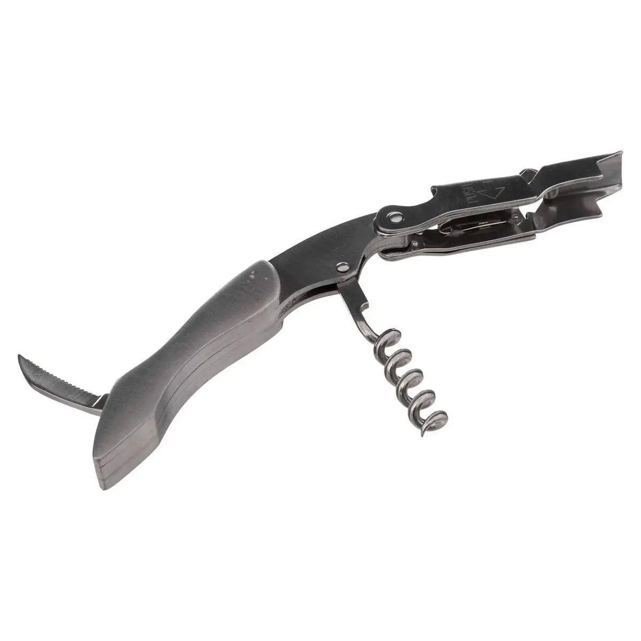 Voir la diapositive 3 : SECRET DE GOURMET Tire-bouchon en inox  limonadier  12cm gris