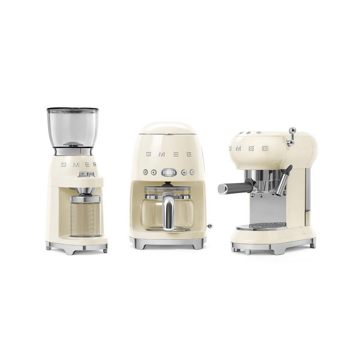 SMEG Moulin à café 350g 150w crème - cgf01creu