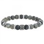 Voir la diapositive 1 : SC CRYSTAL Bracelet homme par SC Crystal orné de jaspe gris et agate noire