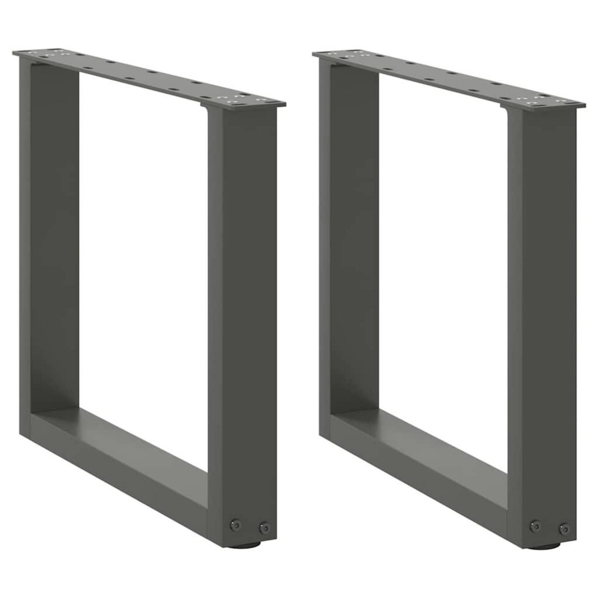 VIDAXL Pieds de table basse forme de U 2 pcs anthracite 50x(42-43) cm