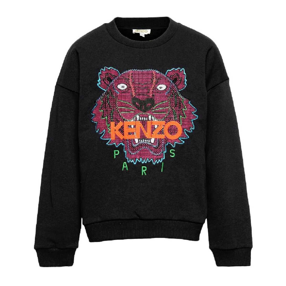 KENZO Sweat Noir Enfant Kenzo Tiger JG 11 pas cher Auchan