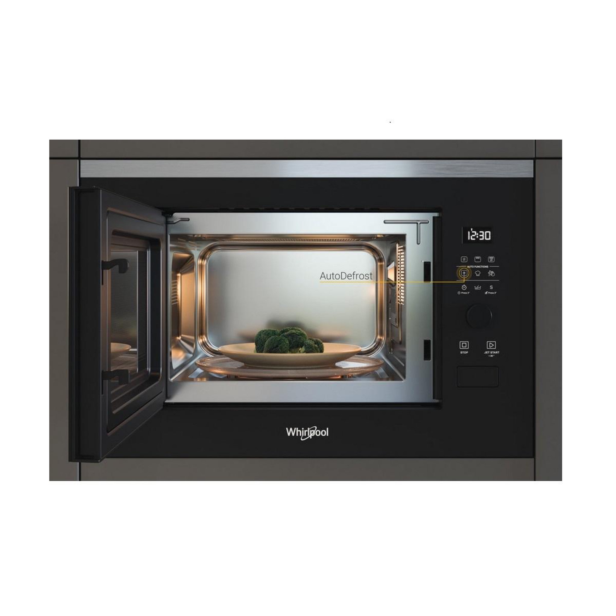 Voir la diapositive 2 : Whirlpool Micro-ondes gril encastrable 25l 900w - WMF250G