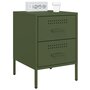 Voir la diapositive 3 : VIDAXL Tables de chevet 2 pcs vert olive 36x39x50,5 cm acier