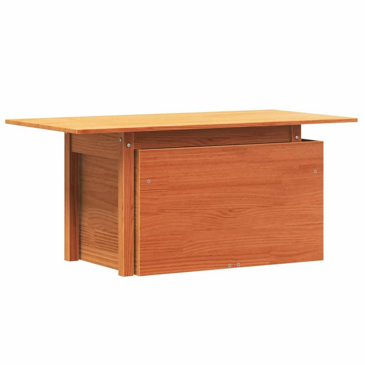 VIDAXL Table de jardin cire marron 100x50x75 cm bois massif de pin