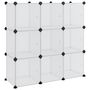Voir la diapositive 2 : VIDAXL Cubes de rangement 9 pcs avec portes Transparent PP