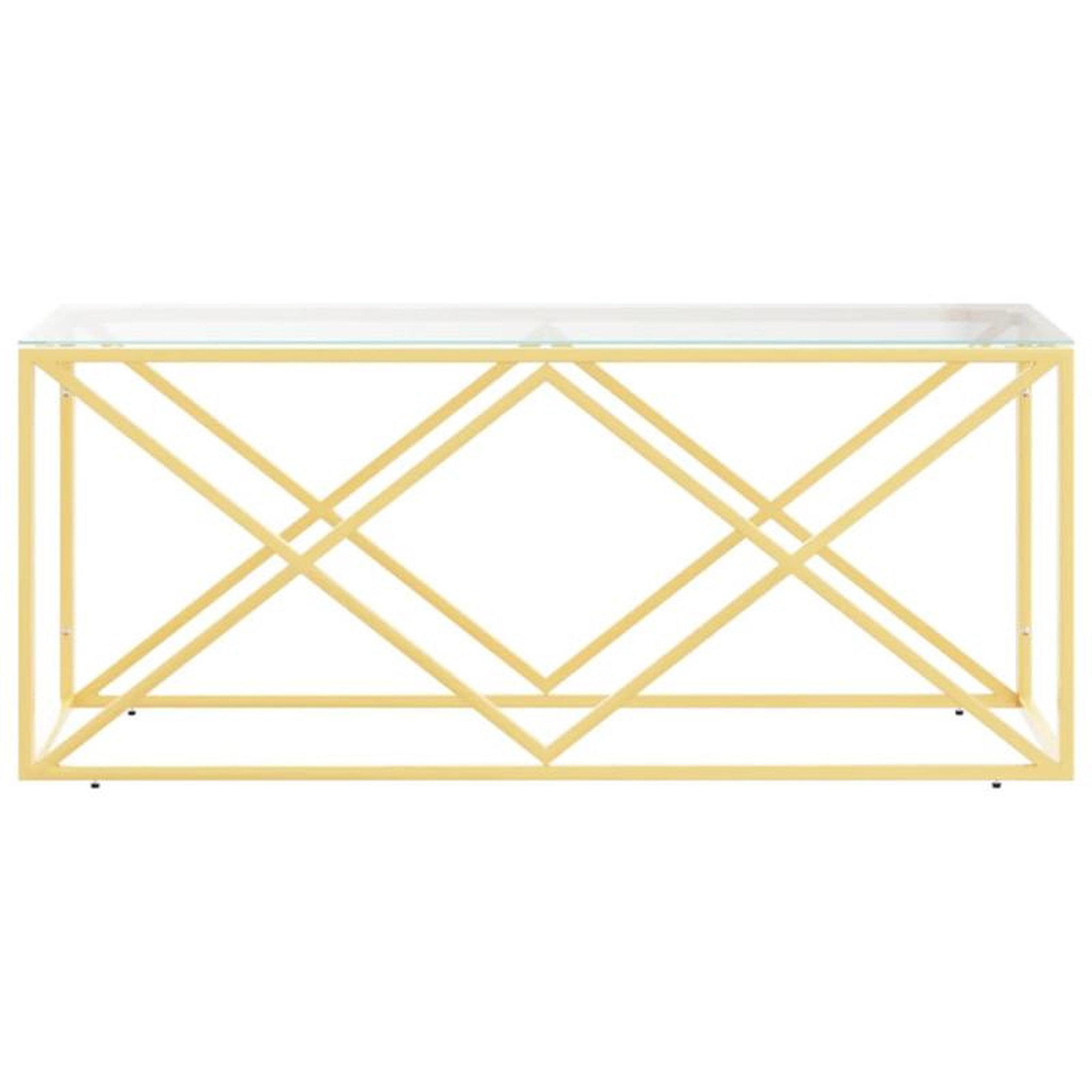 Voir la diapositive 3 : VIDAXL Table basse 110x45x45 cm acier inoxydable et verre