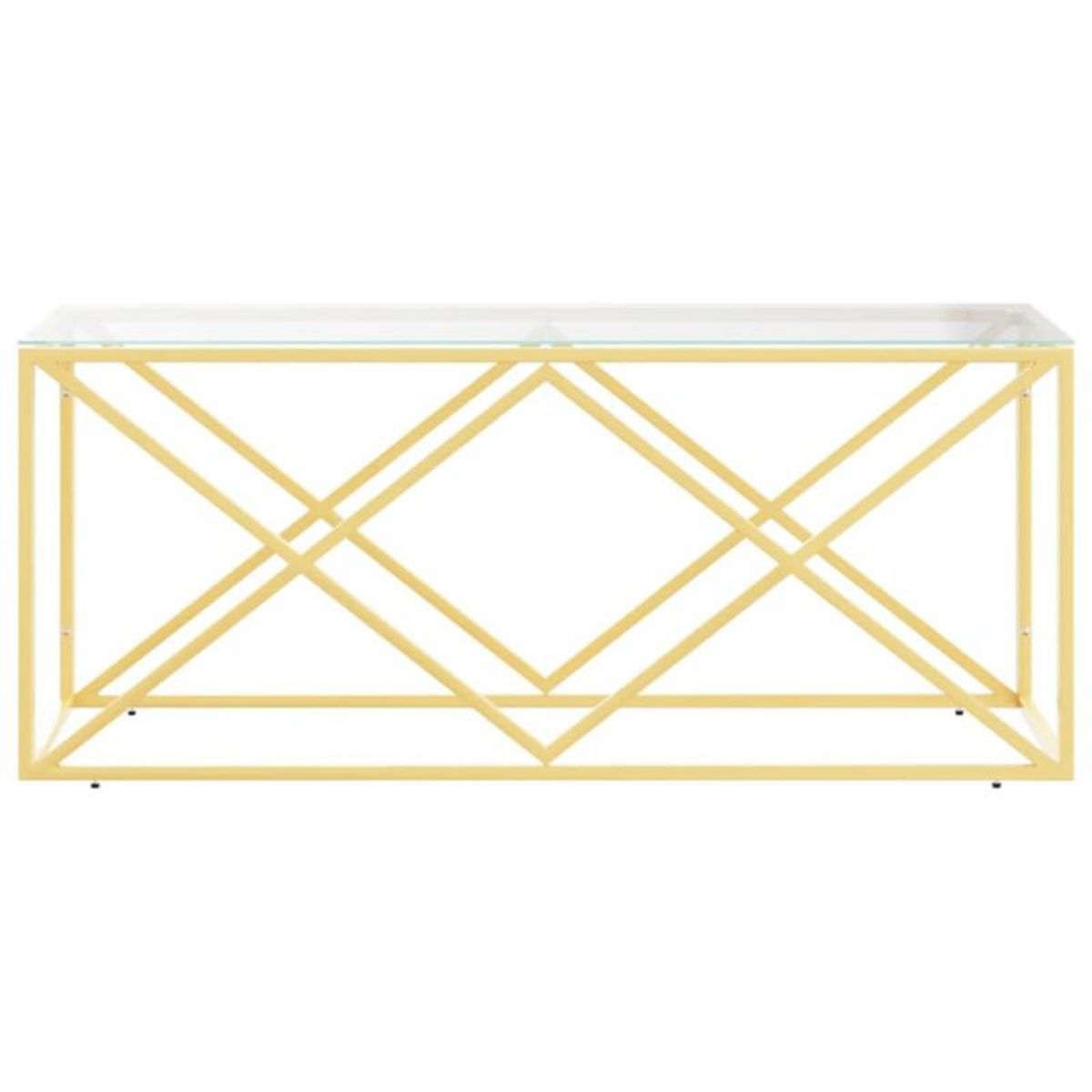 VIDAXL Table basse 110x45x45 cm acier inoxydable et verre