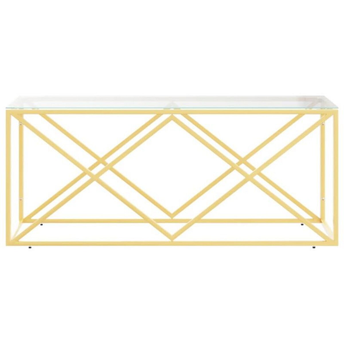 VIDAXL Table basse 110x45x45 cm acier inoxydable et verre