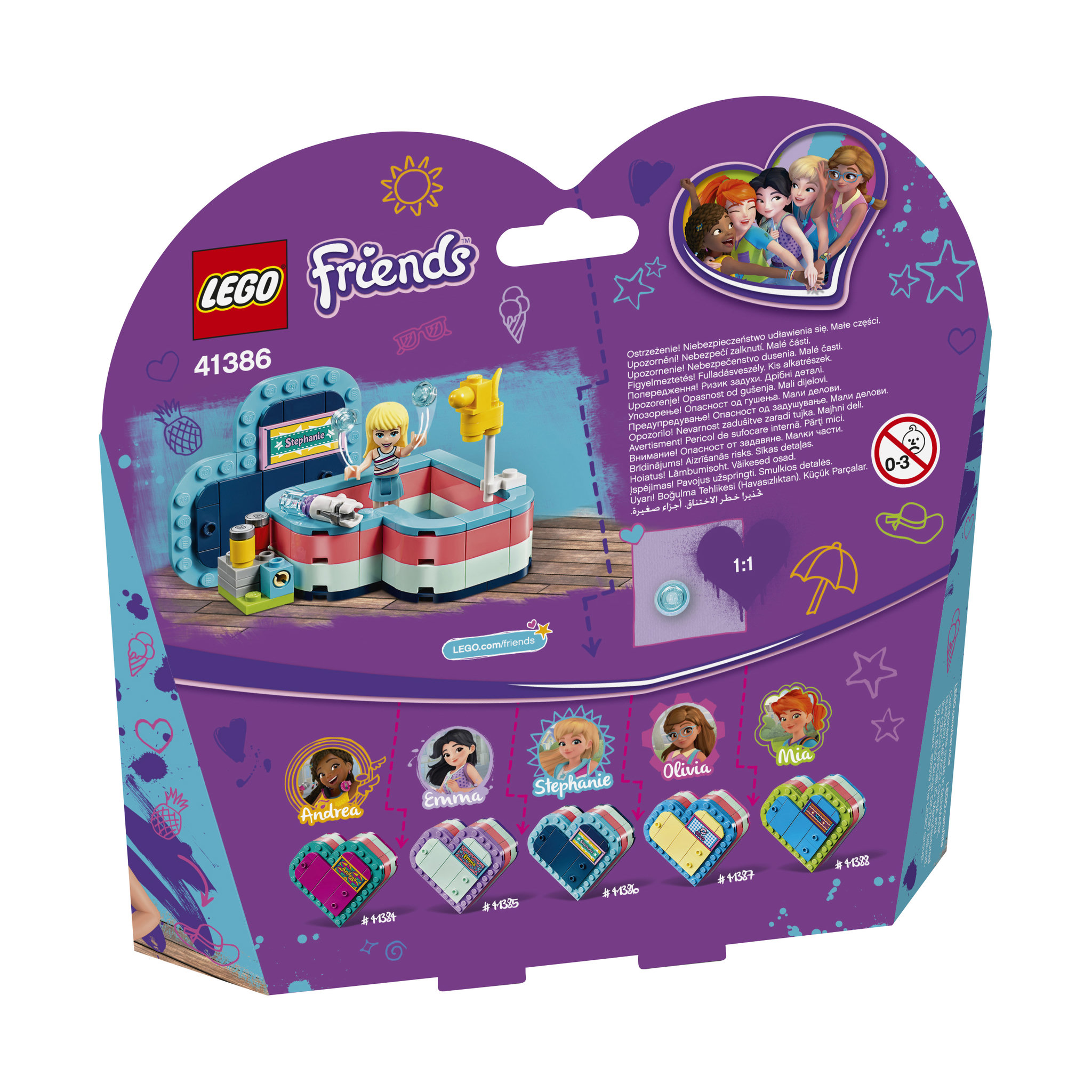 Voir la diapositive 2 : LEGO Friends 41386 - La boîte c&oelig;ur d'été de Stéphanie
