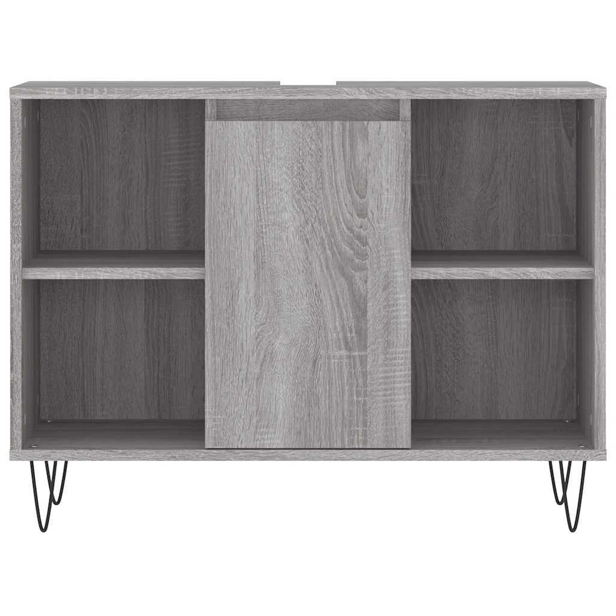 Voir la diapositive 5 : VIDAXL Armoire salle de bain sonoma gris 80x33x60 cm bois d'ingenierie