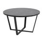Voir la diapositive 1 : CONCEPT USINE Table basse ronde effet marbre noir HARLEM