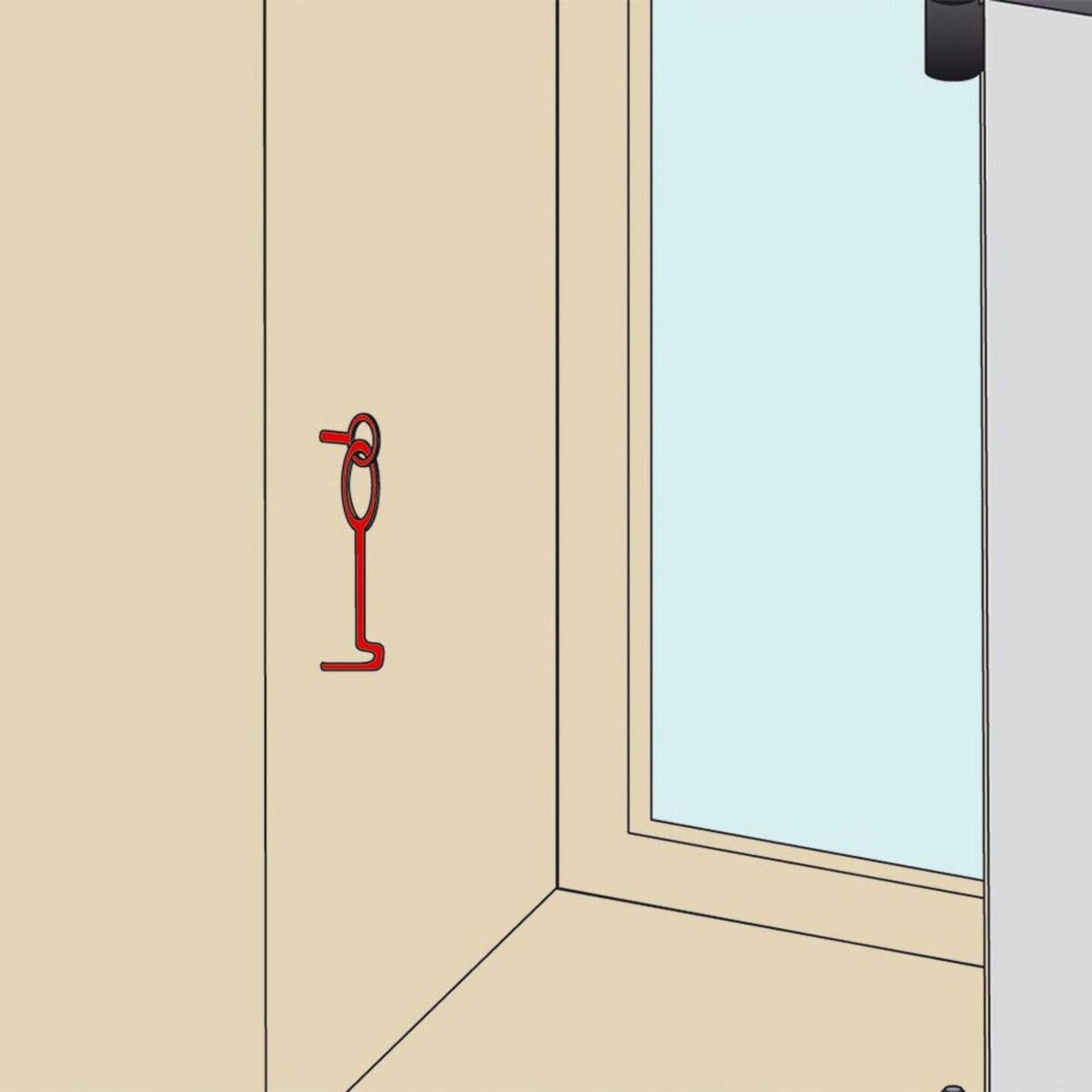 CENTRALE BRICO Crochet fil Dia. 6 x L. 160mm avec piton, AFBAT zingué blanc