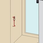 CENTRALE BRICO Crochet fil Dia. 6 x L. 160mm avec piton, AFBAT zingué blanc