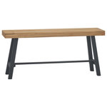 VIDAXL Banc 110 cm Bois massif de teck