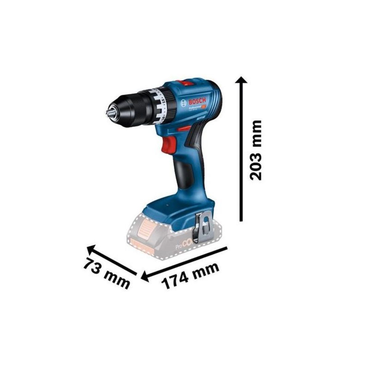 BOSCH Combo kit 3 machines 18V (GWS7 GSB45 GDX200) + 2 batteries 5Ah + sac BOSCH 0615990N31