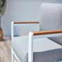 Voir la diapositive 6 : CONCEPT USINE Salon de jardin bas 4 places en aluminium blanc MARINGO
