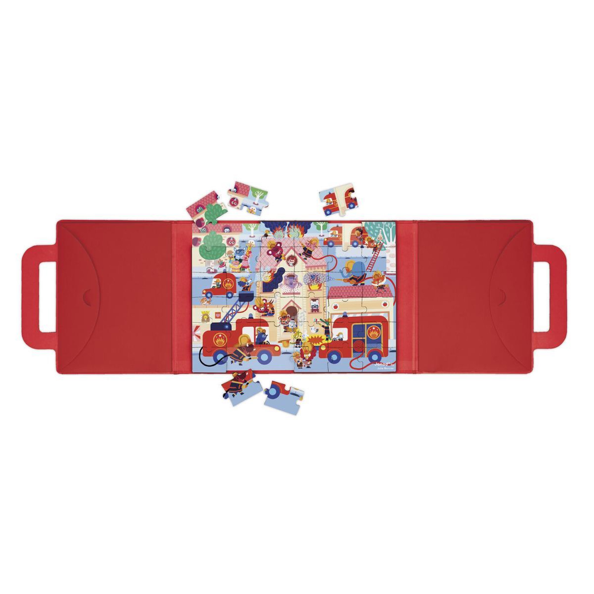 Voir la diapositive 2 : JANOD Magneti puzzle Pompiers 36pcs