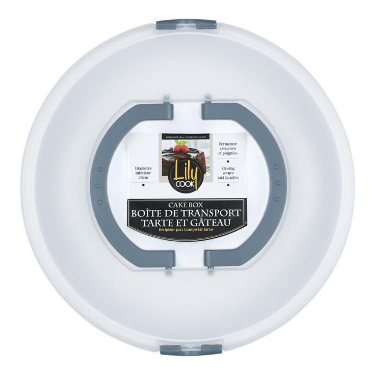 Paris Prix Boîte à Gâteaux  Transportable  28cm Transparent