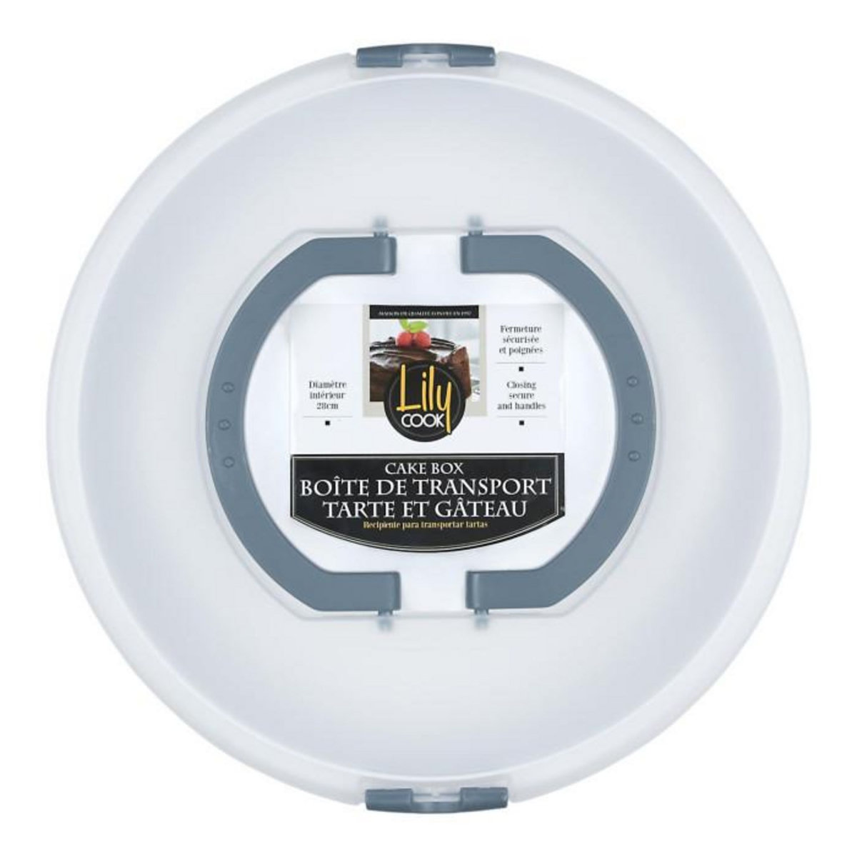 Paris Prix Boîte à Gâteaux  Transportable  28cm Transparent