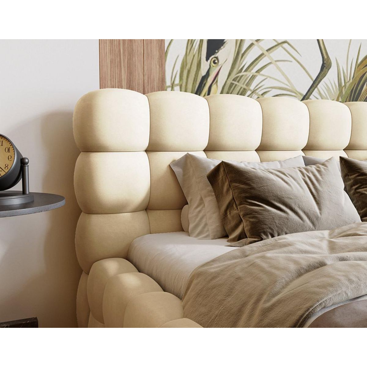 BEST MOBILIER Darling - lit coffre - 160x200 cm - sommier inclus - en velours