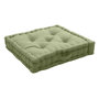 Voir la diapositive 1 : Paris Prix Coussin de Sol Uni  Panama  50x50cm Vert Olive
