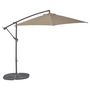 Voir la diapositive 2 : GARDENSTAR Parasol déporté rond D3xH2.45 m noisette (beige foncé) LEA