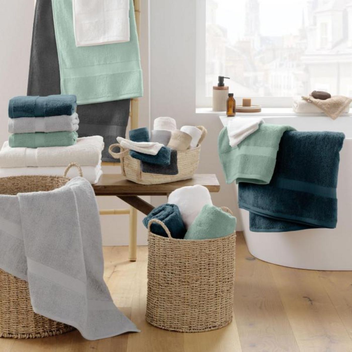 Paris Prix Drap de Bain  Elegance  90x150cm Bleu