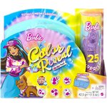 BARBIE Poupée Barbie Color Reveal avec 25 surprises Tie Dye Fluo 