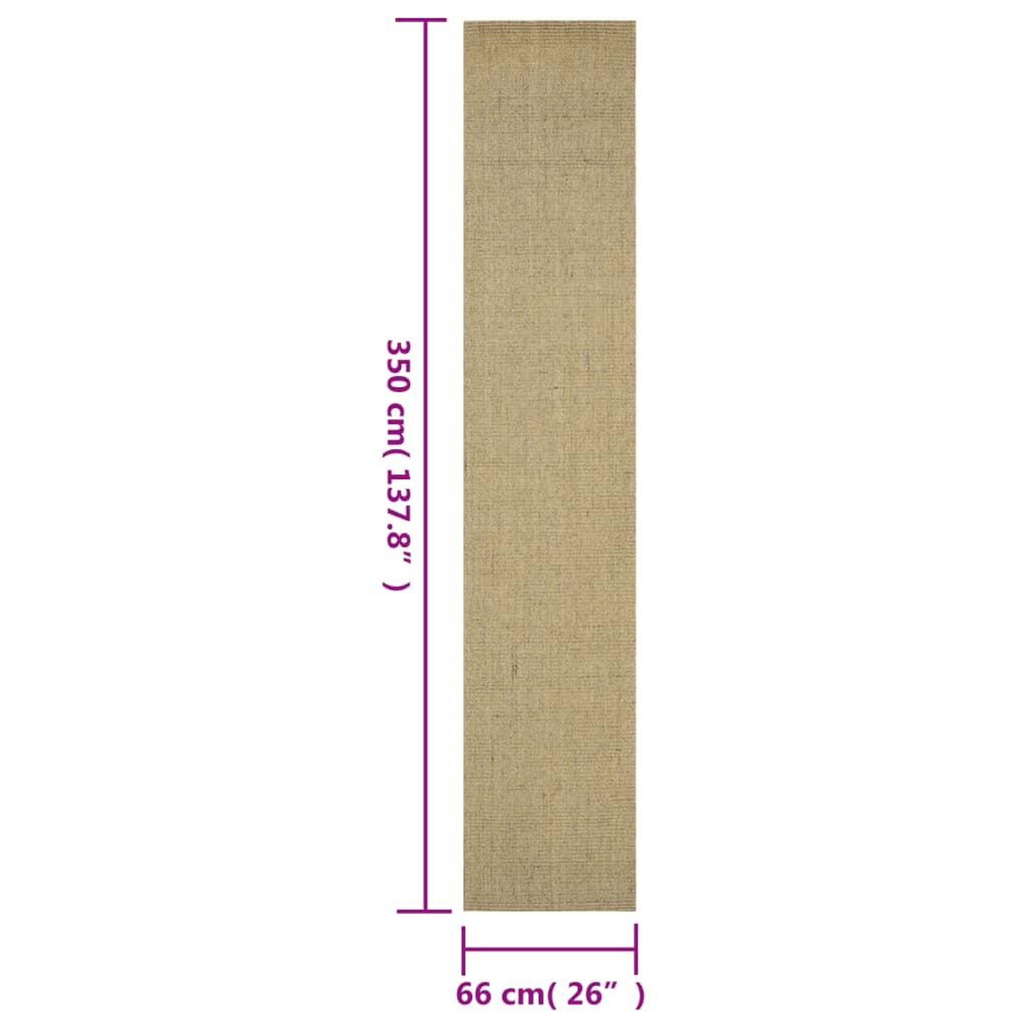 Voir la diapositive 6 : VIDAXL Tapis Sisal naturel 66x350 cm Vert