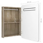 Voir la diapositive 6 : VIDAXL Armoire de salle de bain a miroir LED blanc et chene 60x11x80cm