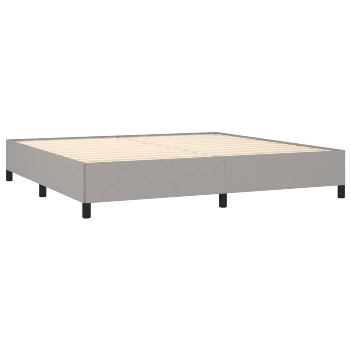 VIDAXL Cadre de lit sans matelas gris clair 200x200 cm tissu