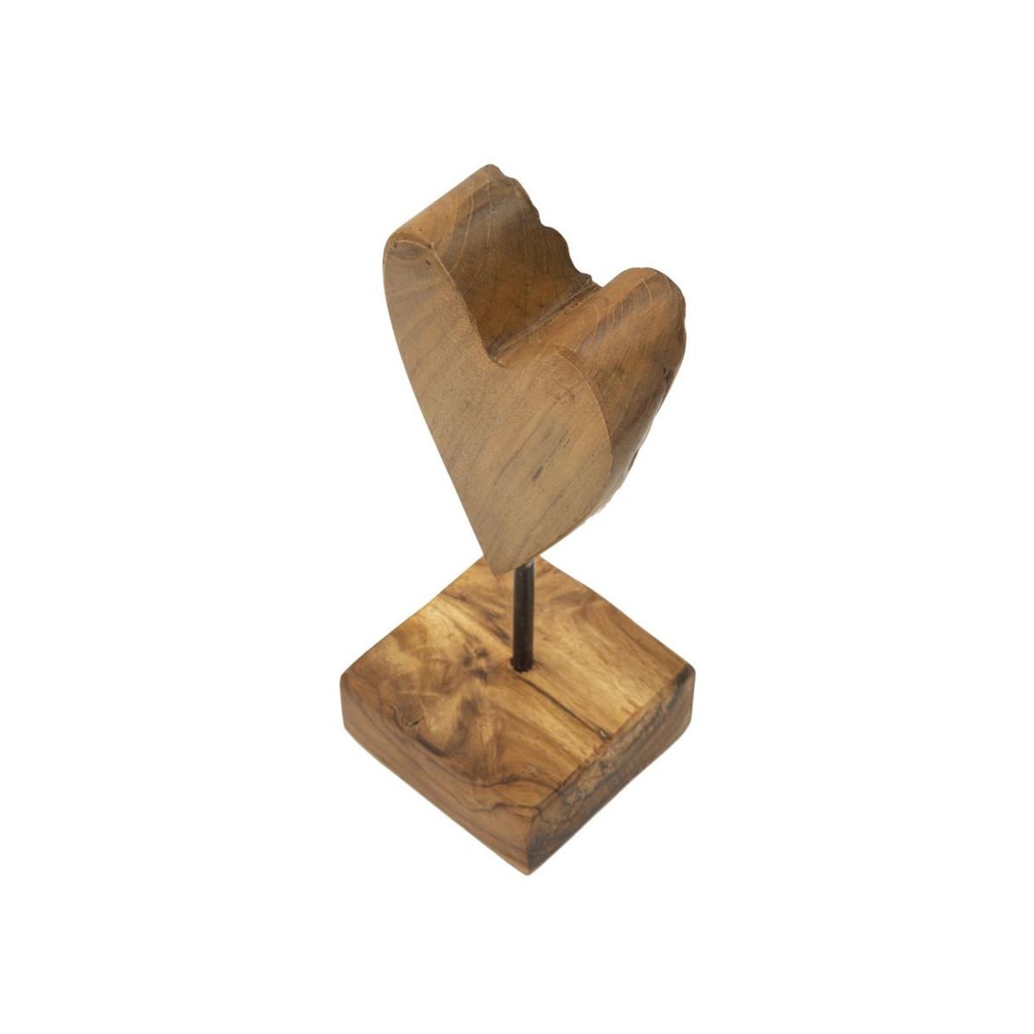 Voir la diapositive 3 : Paris Prix Objet déco en teck  cœur  25cm naturel